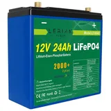 Lerian Power LiFePO4 Akku 12V 24Ah Lithium-Eisen-Phosphat Batterie für Camping Boot Solar