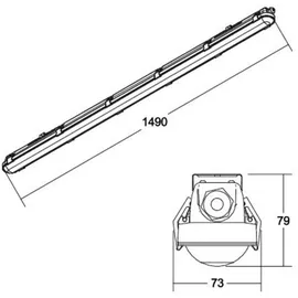 Brumberg Leuchten LED-Feuchtraumleuchte 1490mm 4000K 78013114