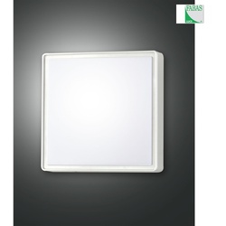 Fabas Luce LED Außendeckenleuchte OBAN, IP65, 24 x 24cm, weiß, 4000K FAB-3205-62-102