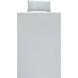 REDBEST Detroit Unifarben Silber 135 x 200 cm + 40 x 80 cm