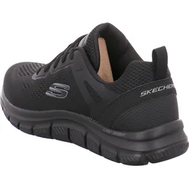SKECHERS Track BROADER Sneaker, Black Mesh/Pu, 41 EU