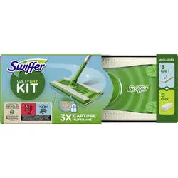 Swiffer Bodenstab Starterset + 8 Trockentücher + 3 Wet Wischtücher