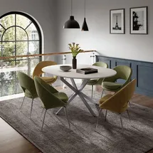 Vicco Esstisch Loyd 120 x 76.5 cm ausziehbar Weiß/Grau