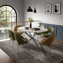 Vicco Esstisch Loyd 120 x 76.5 cm ausziehbar Weiß/Grau