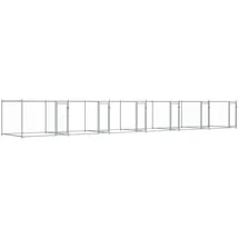 vidaXL Hundezwinger mit Türen 12 x 2 x 1,5 m Stahl Grau