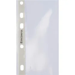 Exacompta 5760E 10x Packung mit 100 Prospekthüllen A4, PP genarbt, hohe Qualität - Kristall