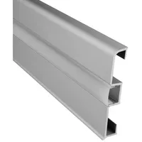 Tktrading24 C02 LED Aluprofil Silber Sockelleiste 2m opal