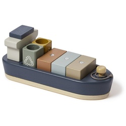 Flexa Spielzeug-Boot Containerschiff bunt