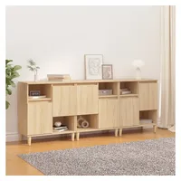 VidaXL Sideboards 3 Stk. Sonoma-Eiche 60x35x70 cm Holzwerkstoff
