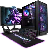 Vibox IV-32 Gaming PC Set Komplett • Monitor 23 Zoll • AMD Ryzen 7 5700X 8-Kern • Nvidia RTX 3050 6GB • 16GB RAM • 500GB SSD • Windows 11 • WLAN 6 + Bluetooth 5.4