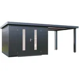 Wolff Finnhaus Metall-Gerätehaus Elvar 6030 Anthrazit
