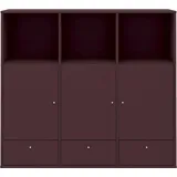 Hammel Furniture Highboard Mistral Hochkommode, Hochschrank, mit Türen und Schubladen, Breite: 133cm, anpassungsbar Designmöbel rot