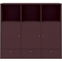 Hammel Furniture Highboard Mistral Hochkommode, Hochschrank, mit Türen und Schubladen, Breite: 133cm, anpassungsbar Designmöbel rot