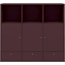 Hammel Furniture Highboard Mistral Hochkommode, Hochschrank, mit Türen und Schubladen, Breite: 133cm, anpassungsbar Designmöbel rot