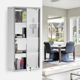 Medizinschrank, Vierstöckig, Edelstahl, 30 X 12 X 60 Cm