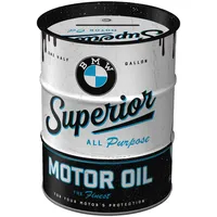 Nostalgic-Art Spardose, 600 ml, BMW – Superior Motor Oil – Geschenk-Idee für BMW Accessoires Fans, Original Lizenzprodukt (OLP), Sparschwein aus Metall, Vintage Blech-Sparbüchse