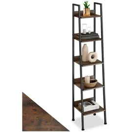 Tectake Leiterregal 35,5 x 31,5 x 170,5 cm Braun
