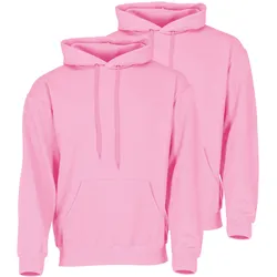 Doppelpack Fruit of the Loom Classic Kapuzen-Sweat, rose, S