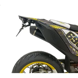 ARROW Schalldämpfer Aluminium Dunkel mit Carbon Endkappe für KTM 690 SMC/Enduro 19-21
