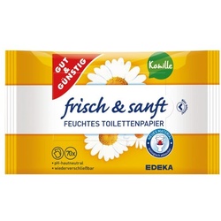 Gut und Günstig 2er-Pack feuchtes Toilettenpapier Kamille »frisch & sanft« 2x70ST