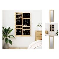 vidaXL Spiegel Schmuckschrank mit Spiegel Wandmontage 37,5x10x106 cm braun