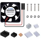 GeeekPi Lüfter für Raspberry Pi – 30x30x7mm DC 5V bürstenloser CPU-Kühllüfter mit Kühlkörpern für Raspberry Pi 4 Model B, 3B+, 3 & Retroflag NESPI CASE Plus