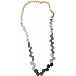 Lange Kette "Tala", Damen, Gr. one size, Holz, schwarz, COLLEZIONE ALESSANDRO, Basic, Halsketten, verschieden große Holzscheiben