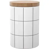 Intirilife Vorratsdose Keramik weiß 10 x 13,5 cm 0,7 l
