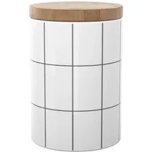 Intirilife Vorratsdose Keramik weiß 10 x 13,5 cm 0,7 l