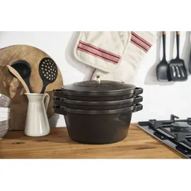 Staub Cocotte Kochtopfset 3-tlg. schwarz