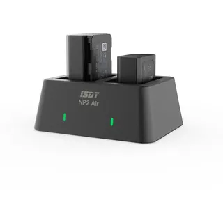 ISDT NP2 Air NP-FZ100 Kamera Akku Ladegerät,Kompatibel mit NP-FW50 NP-BX1,Batterie 2 Pack Ladeset Schnellladegerät mit Bluetooth für Sony Alpha 6700,Alpha 7IV,Alpha 7 III,A7C,A7R V,A7R IV