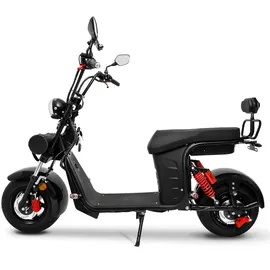 Rolektro Rolektro, E-Chopper 45, Schwarz, 45 km/h, 2 x 60V-25,6Ah Lithium-Akku, 3000 Watt - Schwarz