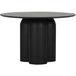 Esstisch Paris Schwarz MDF mit Gipsputz Finish