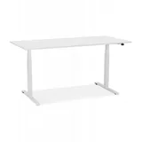 KADIMA DESIGN Schreibtisch Weiß, Holz Rechteckig,Rechteckig, Kufe, 160x127x80 cm, Arbeitszimmer, Schreibtische, Bürotische