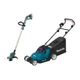 Makita Bundle DLM432Z + DUR193Z Akku-Rasenmäher 2x 18V und Akku-Rasentrimmer 18V ohne Akku und Ladegerät