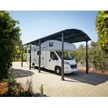 CANOPIA Doppelcarport Alpine 3,59 x 8,58 m grau inkl. Regenrinne