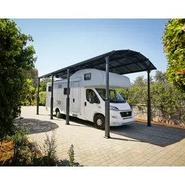 CANOPIA Doppelcarport Alpine 3,59 x 8,58 m grau inkl. Regenrinne