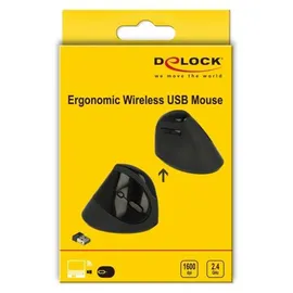 DeLock Vertikale Maus schwarz