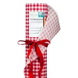 Sensalux italienische Landhaus Tischdecke, Tischdeckenrollen, Karo, rot-weiß kariert, 1m x 25m