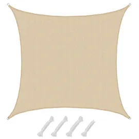 AMANKA UV Sonnensegel Wasserdurchlässig 6x6 - Viereckig - Sonnenschutz Garten Terrasse
