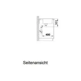 Blanco Zenar 5 S InFino Becken rechts schwarz (526046)
