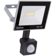 Ideus LED Flutlichtstrahler grau 10 W mit Bewegungsmelder IP65 870 lm