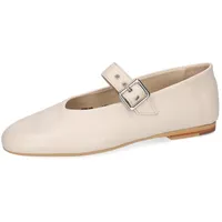Melvin & Hamilton Emily 1 Leder-Mary Jane Schuhe für Damen Ballerina Flache Absätze, Echtes Leder beige 36 EU