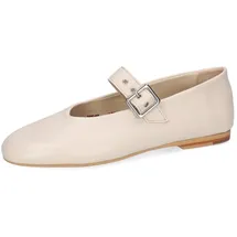 Melvin & Hamilton Emily 1 Leder-Mary Jane Schuhe für Damen Ballerina Flache Absätze, Echtes Leder beige 36 EU