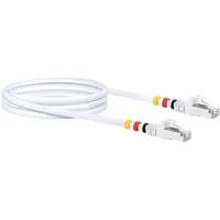 Schwaiger Schwaiger® CAT7 Netzwerkkabel S/FTP inkl. 3 Farbclips - Weiß 2,5 m