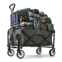 Relaxdays Bollerwagen faltbar grau