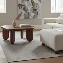 KADIMA DESIGN Teppich, Outdoor VENTOUX in Grau, mit Bordüre, 140 x 200 cm