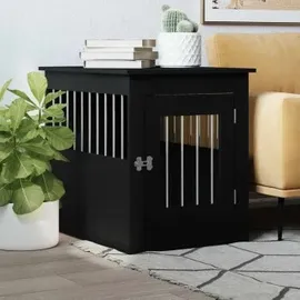 vidaXL Hundekäfig im Möbelstil 55 x 75 x 65 cm Schwarz