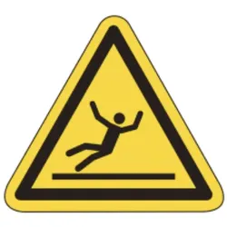 Warnschild als Symbol Warnung vor Rutschgefahr nach ISO 7010
