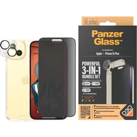 Panzer Glass 3-in-1-Privacy-Pack für iPhone 15 Plus
